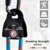 image:imageAzarxis 20 kN Micro Side Swing Pulley Prusik Minding Pulleys for 051  13mm RopeCable Rock Climbing Tree Arborist Zipline Lifting Hauling Dragging Rescue Aerrial Work Hitch Tending BlackBlack