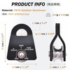 image:imageAzarxis 20 kN Micro Side Swing Pulley Prusik Minding Pulleys for 051  13mm RopeCable Rock Climbing Tree Arborist Zipline Lifting Hauling Dragging Rescue Aerrial Work Hitch Tending BlackBlack