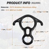 image:imageAzarxis 50 kN Rescue Figure 8 Descender Large BentEar Belaying and Rappelling Gear Downhill Equipment Belay Device Climbing for Rock Climbing Peak RescueBlack