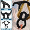 image:imageAzarxis 50 kN Rescue Figure 8 Descender Large BentEar Belaying and Rappelling Gear Downhill Equipment Belay Device Climbing for Rock Climbing Peak RescueBlack