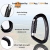 image:imageAzarxis Carabiner Clips 12 25 kN Aluminium D Ring Heavy Duty Lightweight Caribeaners for Hammock Camping Hiking Outdoor Gym Dog Leash Backpack Harness3 12kN  Screwgate  Orange  2 Pack