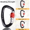 image:imageAzarxis Carabiner Clips 12 25 kN Aluminium D Ring Heavy Duty Lightweight Caribeaners for Hammock Camping Hiking Outdoor Gym Dog Leash Backpack Harness4 25kN  Screwgate  Blue  2 Pack
