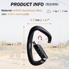 image:imageAzarxis Carabiner Clips 12 25 kN Aluminium D Ring Heavy Duty Lightweight Caribeaners for Hammock Camping Hiking Outdoor Gym Dog Leash Backpack Harness3 12kN  Screwgate  Orange  2 Pack