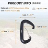 image:imageAzarxis Carabiner Clips 12 25 kN Aluminium D Ring Heavy Duty Lightweight Caribeaners for Hammock Camping Hiking Outdoor Gym Dog Leash Backpack Harness1 12kN  Wiregate  Silvery  4 Pack
