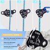 image:imageAzarxis Climbing Descender Ascender Belay Device Self Locking Fall Protection Rappel Equipment Rope Grip for 813mm Rope for Rock Mountaineering Aerial Work Caving Rescue Tree ArboristBlack  100 kg