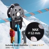 image:imageAzarxis Climbing Pulley 26kN Fixed Plate Aluminum Alloy Rope Pulley Small Micro for Rescue Climbing Hauling Zipline Rigging Rappelling Heavy Duty Black  26 kNBlue