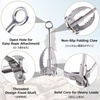 image:imageAzarxis Grappling Hook Stainless Steel Gravity Claw Carabiner 771 881 LBS Load Capacity for Outdoor Survival Retrieval Climbing Fishing Aquatic Anchor Hook3 Claw