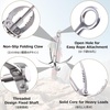 image:imageAzarxis Grappling Hook Stainless Steel Gravity Claw Carabiner 771 881 LBS Load Capacity for Outdoor Survival Retrieval Climbing Fishing Aquatic Anchor Hook4 Claw