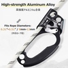 image:imageAzarxis Hand Ascender Climbing Mountaineering 813MM Rope with Ergonomic Handled Aluminum Alloy Ascender Rappelling Gear Equipment for Rock Tree Arborist Caving RescueBlue