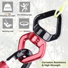 image:imageAzarxis Tree Swing Swivel Spinner 30 kN Rotational Climbing Rope Device Hanging Hook Accessory for Childrens Web Swing Aerial Dance BlackAll Black