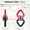 image:imageAzarxis Tree Swing Swivel Spinner 30 kN Rotational Climbing Rope Device Hanging Hook Accessory for Childrens Web Swing Aerial Dance BlackBlack  Red