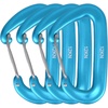image:imageAzarxis Carabiner Clips 12 25 kN Aluminium D Ring Heavy Duty Lightweight Caribeaners for Hammock Camping Hiking Outdoor Gym Dog Leash Backpack Harness1 12kN  Wiregate  Blue  4 Pack