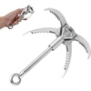 image:imageAzarxis Grappling Hook Stainless Steel Gravity Claw Carabiner 771 881 LBS Load Capacity for Outdoor Survival Retrieval Climbing Fishing Aquatic Anchor Hook4 Claw
