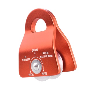 image:imageAzarxis 20 kN Micro Side Swing Pulley Prusik Minding Pulleys for 051  13mm RopeCable Rock Climbing Tree Arborist Zipline Lifting Hauling Dragging Rescue Aerrial Work Hitch Tending BlackOrange