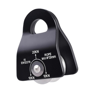 image:imageAzarxis 20 kN Micro Side Swing Pulley Prusik Minding Pulleys for 051  13mm RopeCable Rock Climbing Tree Arborist Zipline Lifting Hauling Dragging Rescue Aerrial Work Hitch Tending BlackBlack