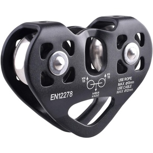 image:imageAzarxis 30 kN Zipline Pulley 6700LBS Zip Line Tandem Dual Trolley Kit for Cable amp Rope Heavy Duty for Rescue Climbing Hauling Backyard Zipline Mountaineering Rigging RedBlack