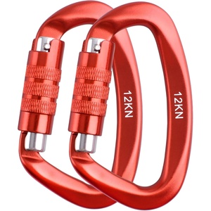 image:imageAzarxis Carabiner Clips 12 25 kN Aluminium D Ring Heavy Duty Lightweight Caribeaners for Hammock Camping Hiking Outdoor Gym Dog Leash Backpack Harness3 12kN  Screwgate  Orange  2 Pack