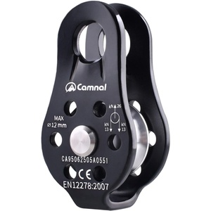 image:imageAzarxis Climbing Pulley 26kN Fixed Plate Aluminum Alloy Rope Pulley Small Micro for Rescue Climbing Hauling Zipline Rigging Rappelling Heavy Duty Black  26 kNBlack