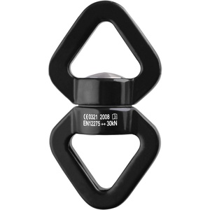 image:imageAzarxis Tree Swing Swivel Spinner 30 kN Rotational Climbing Rope Device Hanging Hook Accessory for Childrens Web Swing Aerial Dance BlackAll Black